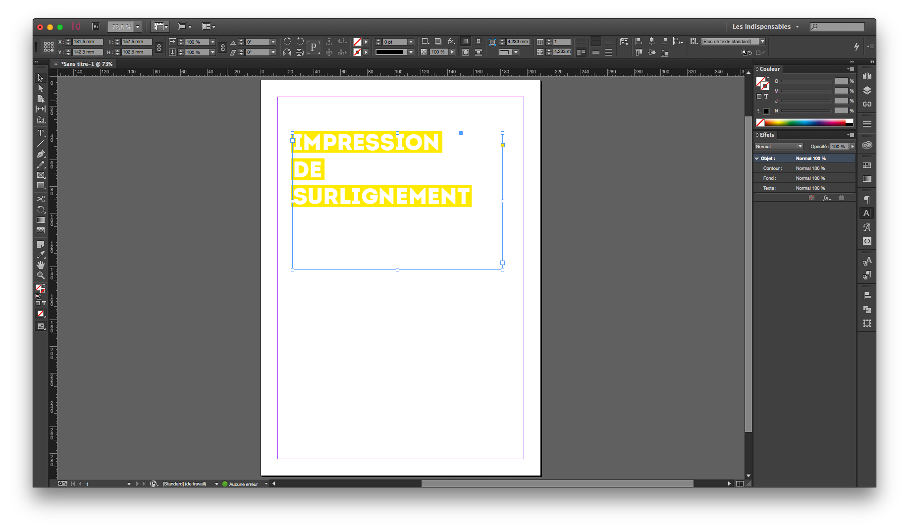 Astuce InDesign surligner du texte grâce aux filets de paragraphe